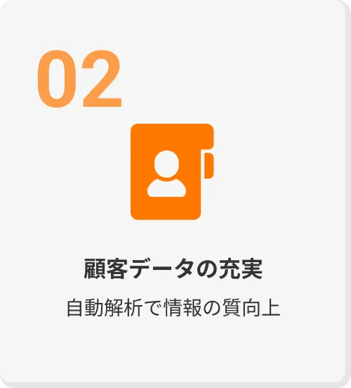 顧客データの充実